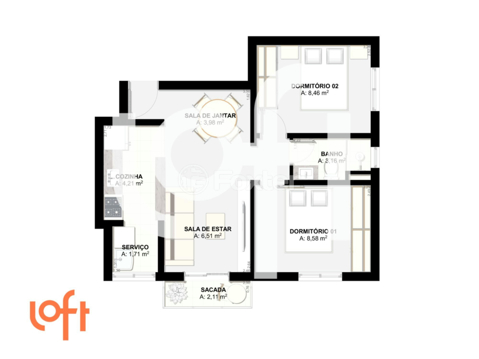 Apartamento à venda com 2 quartos, 47m² - Foto 23