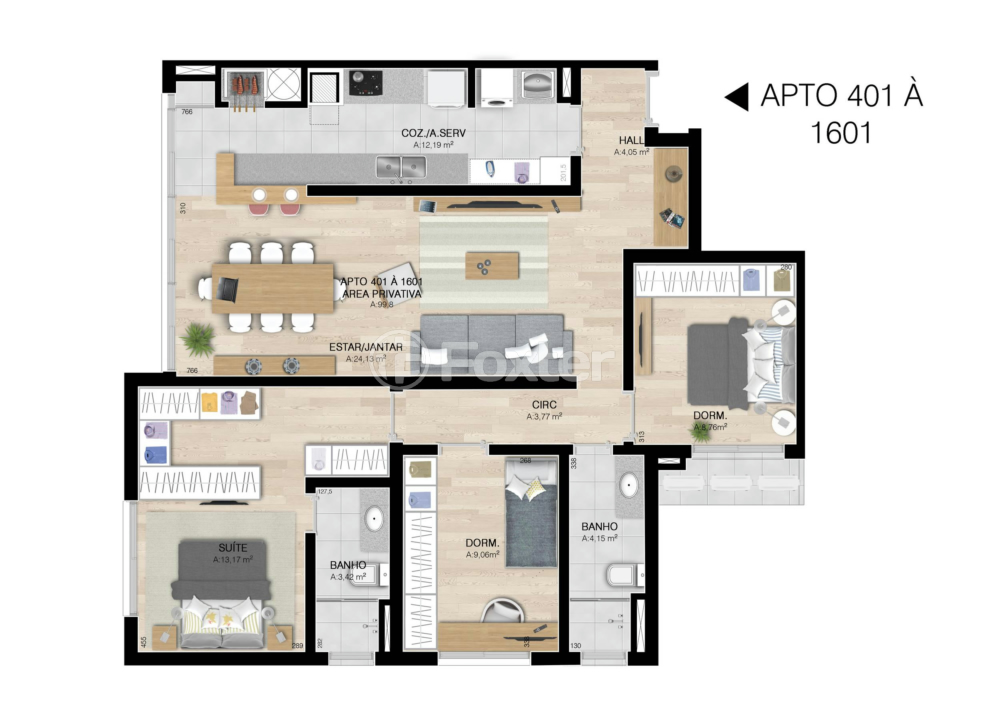 Apartamento à venda com 3 quartos, 99m² - Foto 29