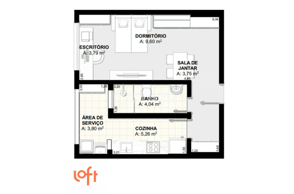 Kitnet e Studio à venda com 1 quarto, 38m² - Foto 36