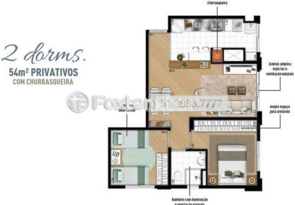 Apartamento à venda com 2 quartos, 54m² - Foto 6