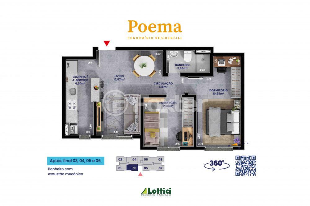 Apartamento à venda com 2 quartos, 49m² - Foto 3