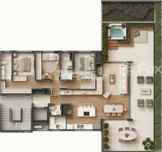 Apartamento à venda com 3 quartos, 223m² - Foto 2