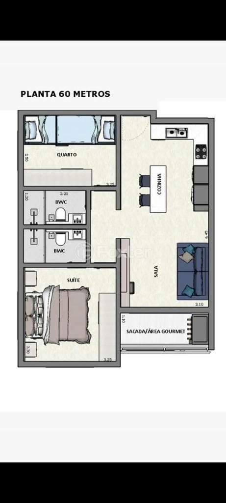 Apartamento à venda com 2 quartos, 61m² - Foto 9