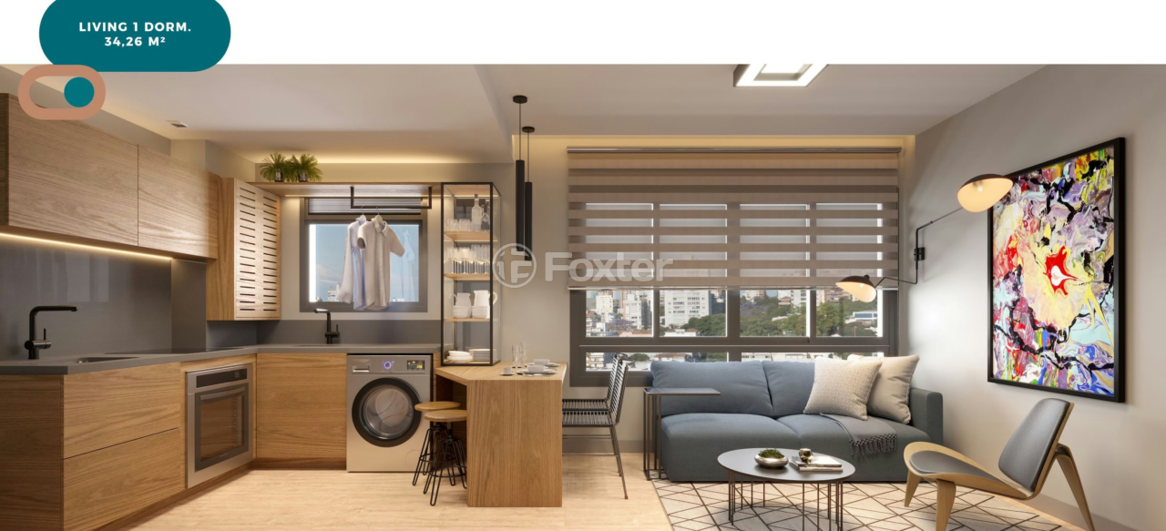 Apartamento à venda com 1 quarto, 35m² - Foto 1