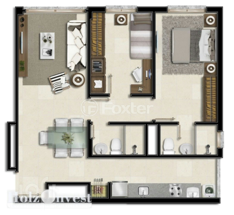Apartamento à venda com 2 quartos, 65m² - Foto 4