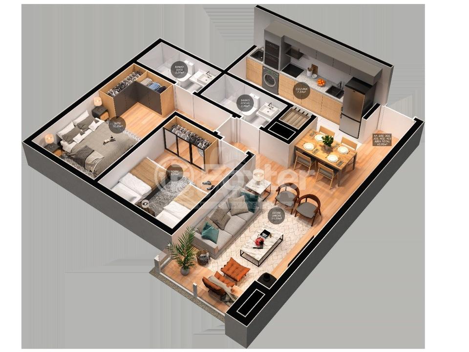 Apartamento à venda com 2 quartos, 65m² - Foto 6