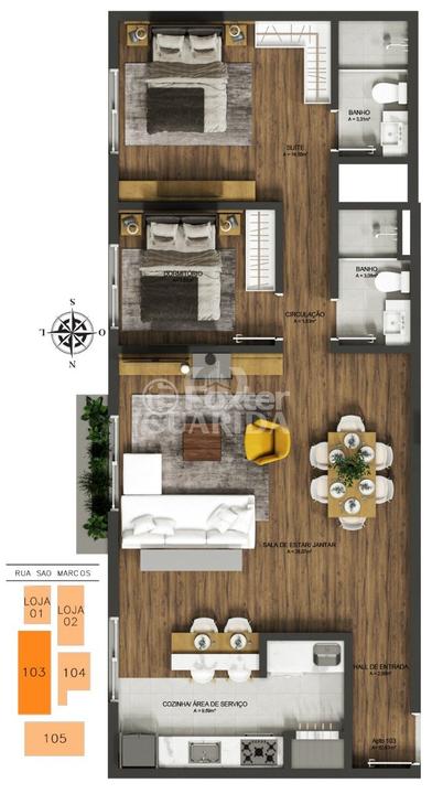 Apartamento à venda com 1 quarto, 49m² - Foto 10