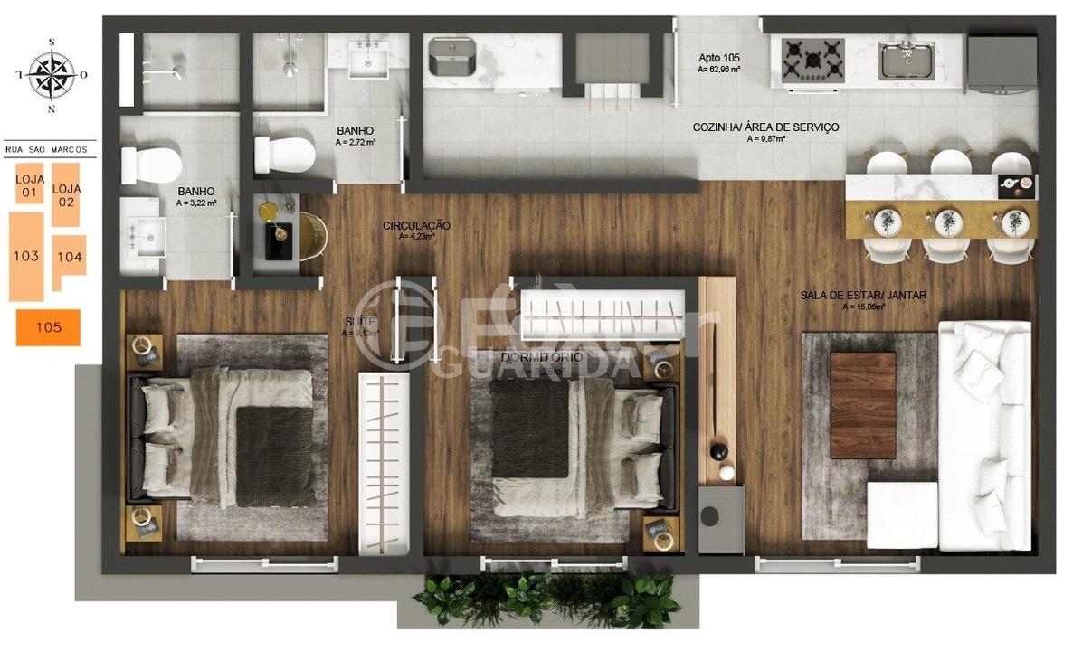 Apartamento à venda com 1 quarto, 49m² - Foto 12