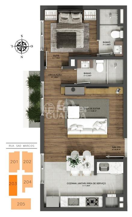 Apartamento à venda com 1 quarto, 49m² - Foto 15