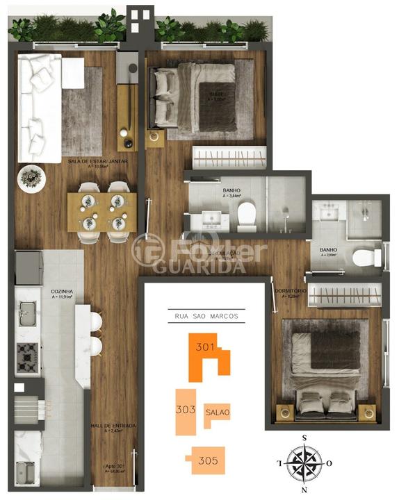 Apartamento à venda com 1 quarto, 49m² - Foto 18