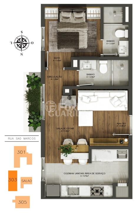 Apartamento à venda com 1 quarto, 49m² - Foto 19