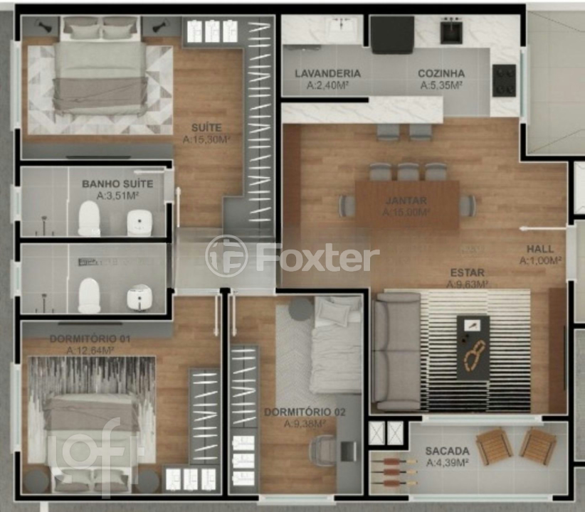Apartamento à venda com 3 quartos, 120m² - Foto 8