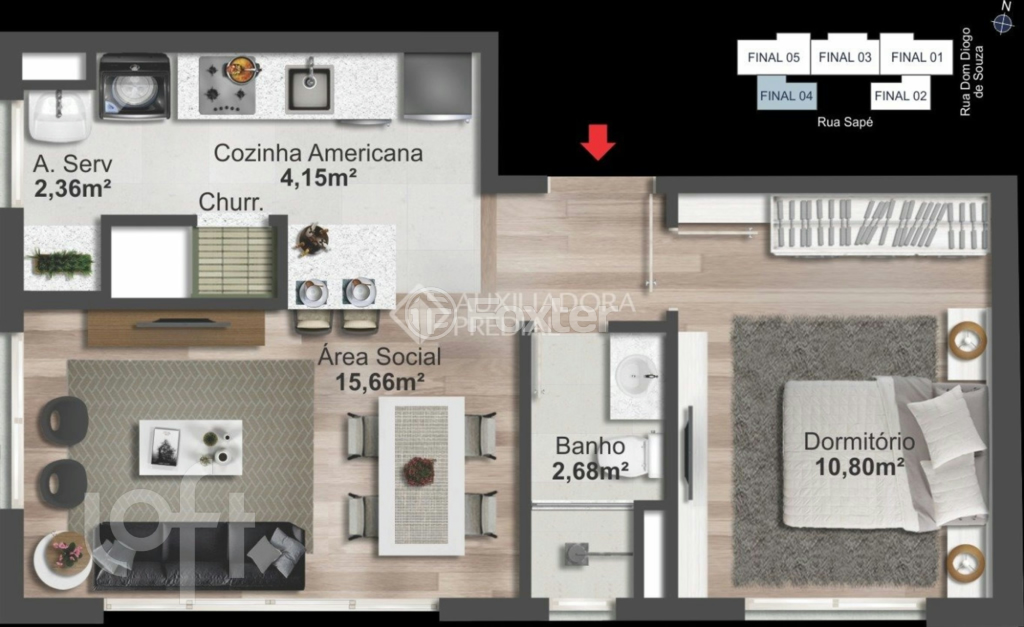 Apartamento à venda com 2 quartos, 135m² - Foto 8