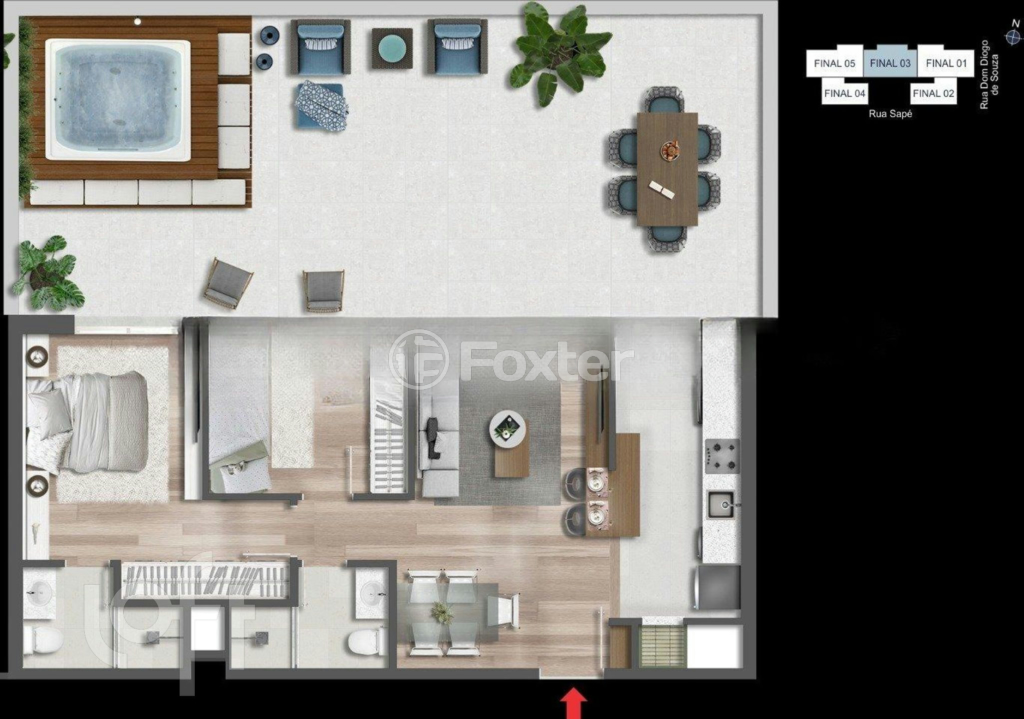 Apartamento à venda com 2 quartos, 135m² - Foto 3