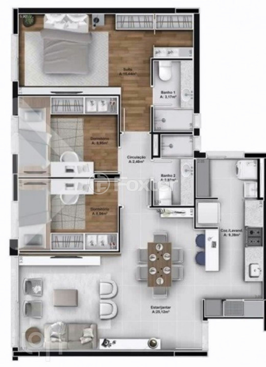 Apartamento à venda com 3 quartos, 76m² - Foto 7