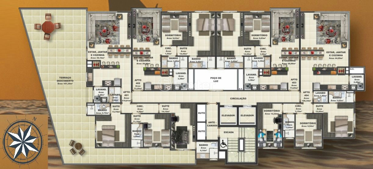 Apartamento à venda com 3 quartos, 186m² - Foto 9