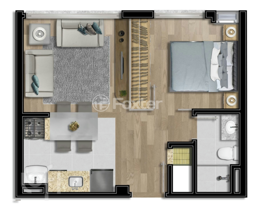 Kitnet e Studio à venda com 1 quarto, 34m² - Foto 4