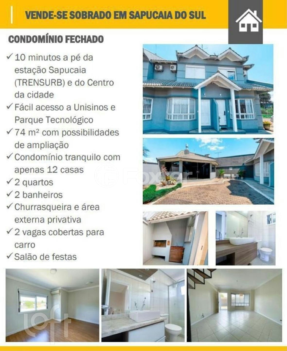 Casa de Condomínio à venda com 2 quartos, 71m² - Foto 2