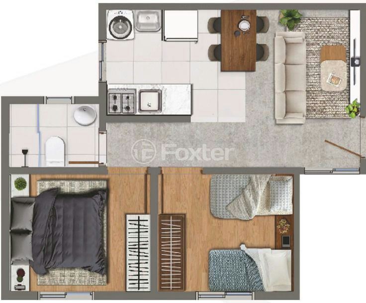Apartamento à venda com 2 quartos, 40m² - Foto 9
