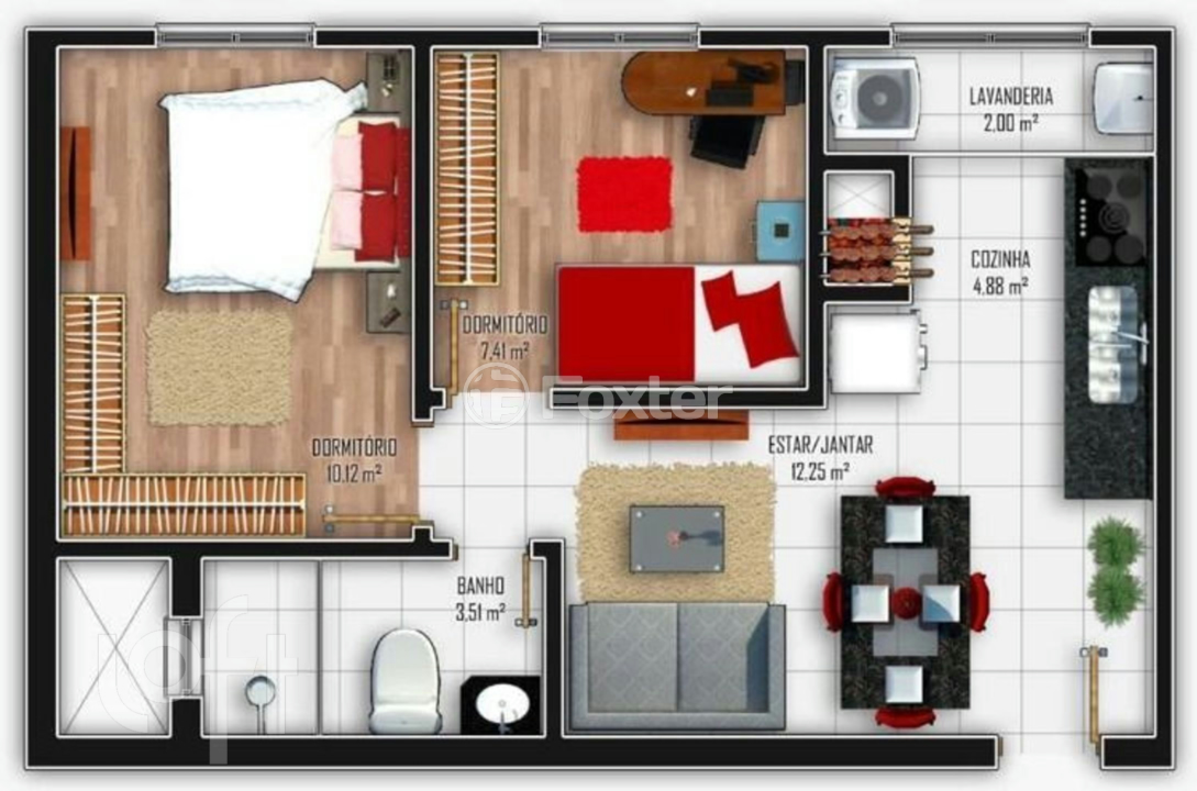 Apartamento à venda com 2 quartos, 49m² - Foto 10