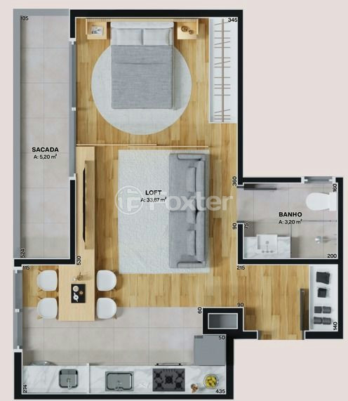 Apartamento à venda com 1 quarto, 48m² - Foto 2