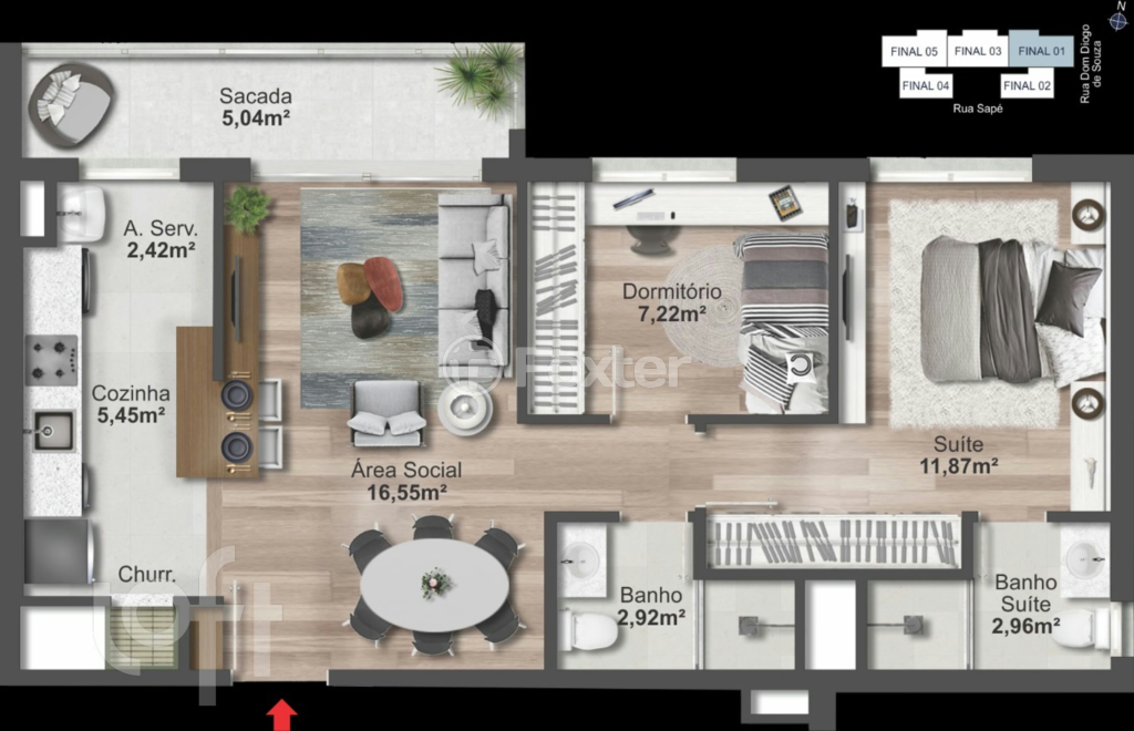 Apartamento à venda com 2 quartos, 110m² - Foto 9