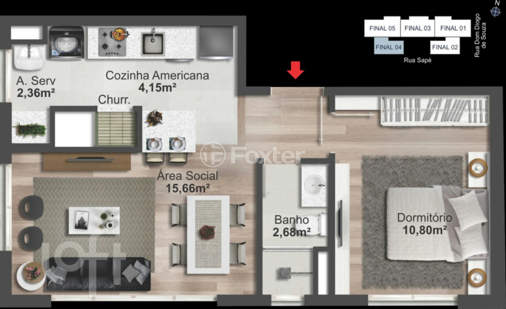 Apartamento à venda com 2 quartos, 110m² - Foto 8
