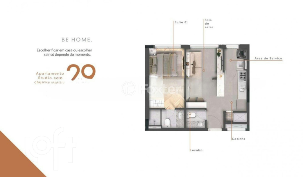 Apartamento à venda com 1 quarto, 29m² - Foto 8