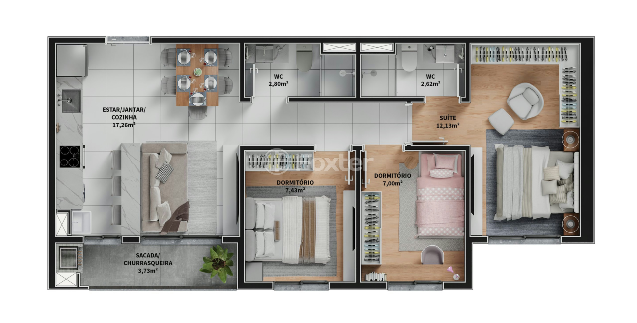 Apartamento à venda com 3 quartos, 68m² - Foto 7