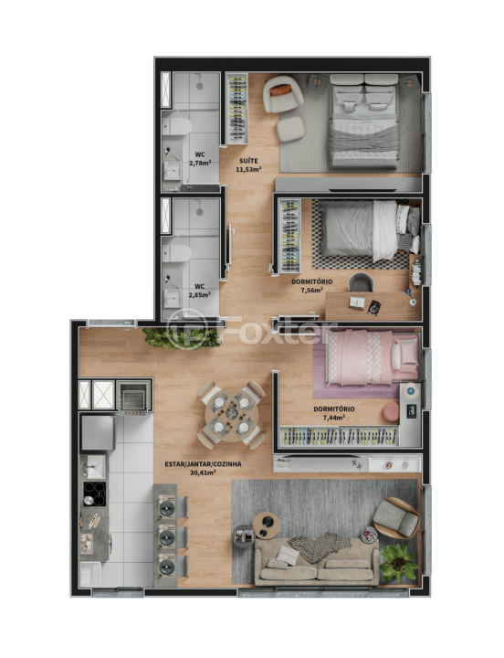 Apartamento à venda com 3 quartos, 74m² - Foto 5