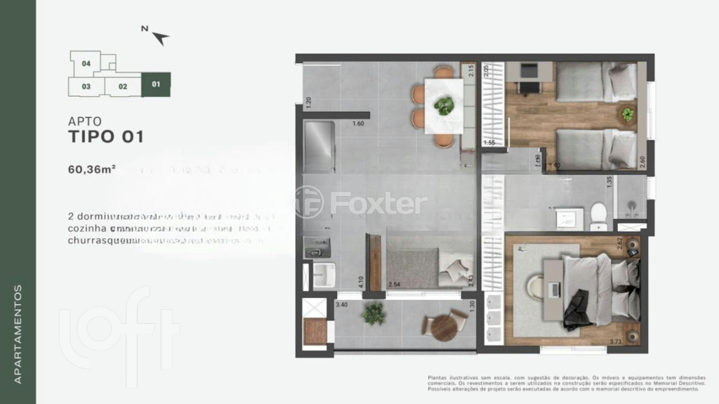 Apartamento à venda com 2 quartos, 60m² - Foto 12