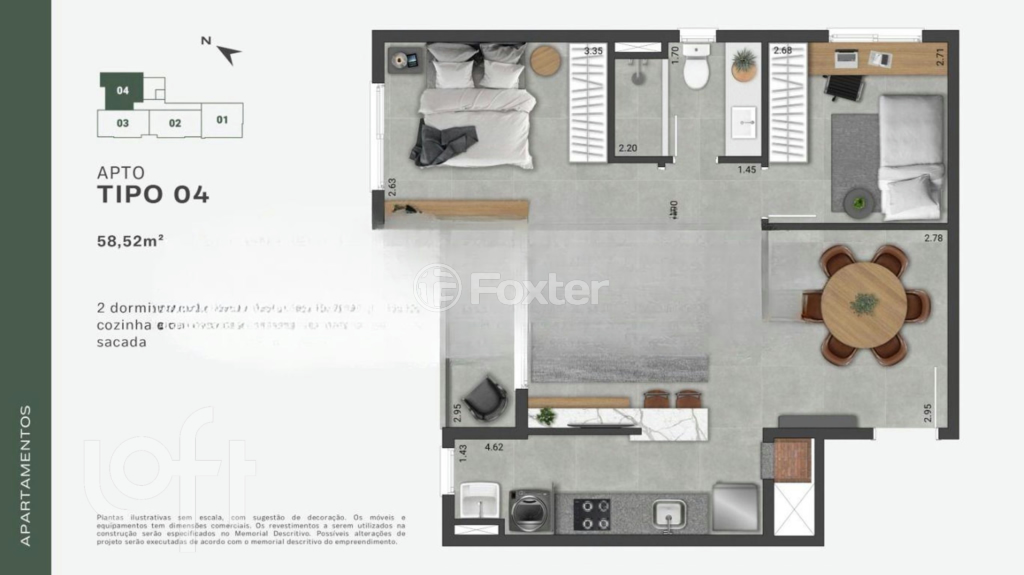 Apartamento à venda com 2 quartos, 58m² - Foto 12