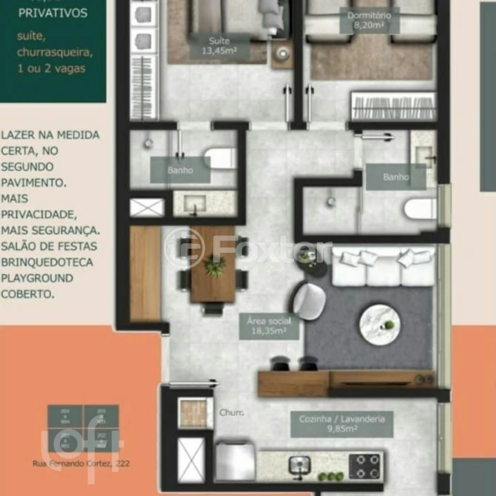 Apartamento à venda com 2 quartos, 63m² - Foto 3