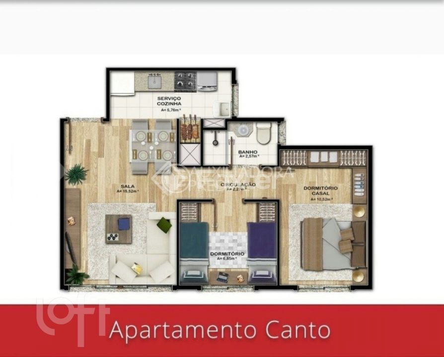 Apartamento à venda com 2 quartos, 49m² - Foto 3