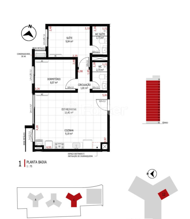 Apartamento à venda com 2 quartos, 56m² - Foto 3