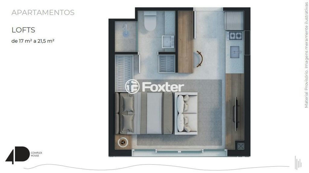 Apartamento à venda com 1 quarto, 17m² - Foto 3